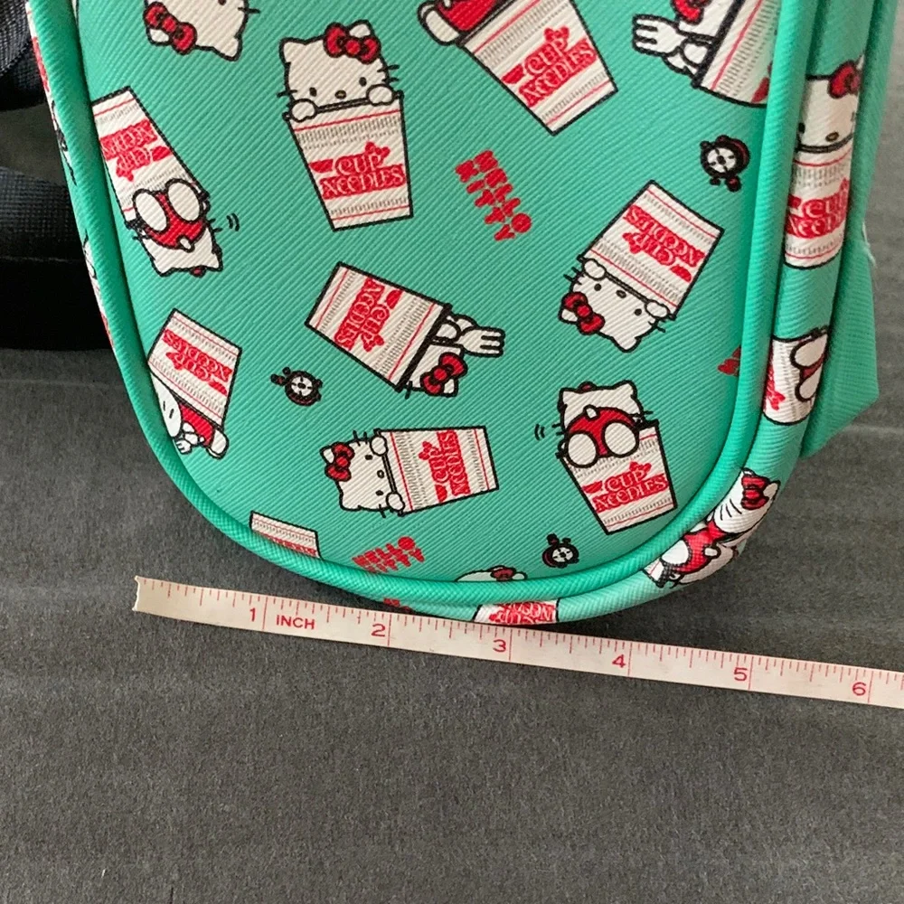 Hello Kitty Teal Mini Backpack with Cup Noodle Accents - Picture 9 of 10